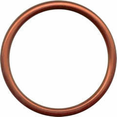 Orange aluminium rings for baby slings, size S