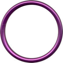 Purple aluminium rings for baby slings, size S