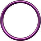 Purple aluminium rings for baby slings, size L