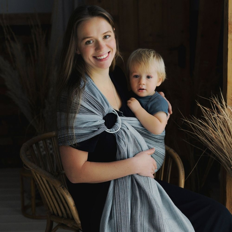 Ring sling TENCEL™ Silver Path - size S (1,7 m)