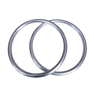 Silver Hand Buffed aluminium rings for baby slings, size L