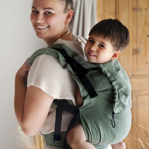 Ergonomic Preschooler Carrier - Pure Linen Grove - 100% Linen