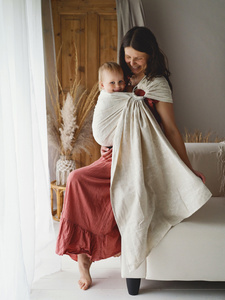 Ring sling Linen Summer Meadow - size S (1,7 m) /2nd class