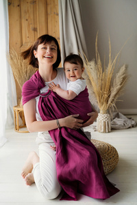 Ring sling Pure Linen Orchid - size M (2 m)