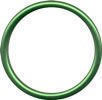 Green aluminium rings for baby slings, size S