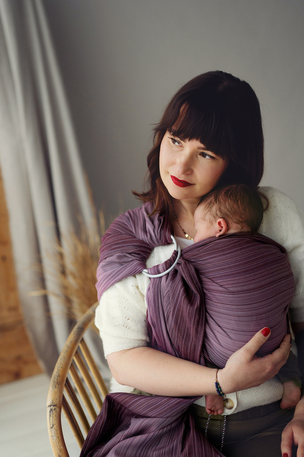 Soft ring sling – Bamboo Rubellite size S
