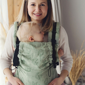 Linen Baby Carrier Prime Flow Lightness, Green Dandelion