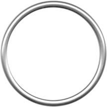 Silver Hand Buffed aluminium rings for baby slings, size XL