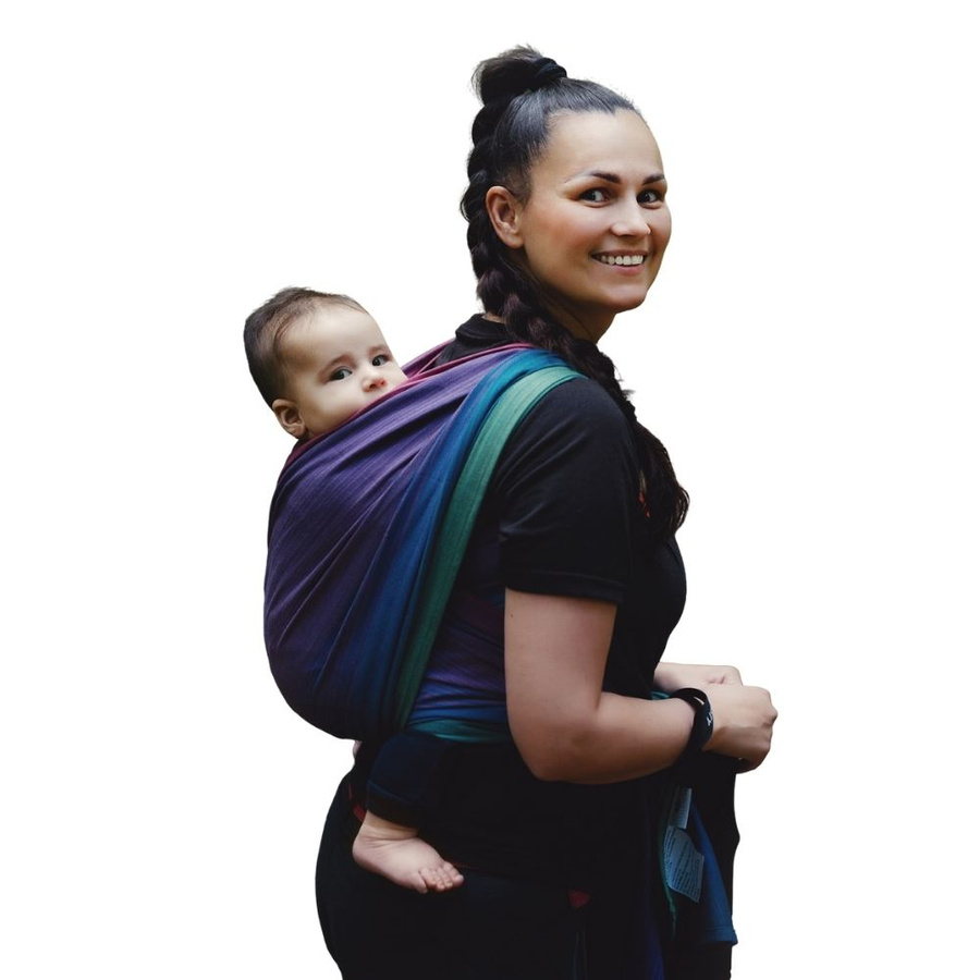 Colourful Bamboo Baby Wrap Misty Zircon 4.6 m – delicate and breathable