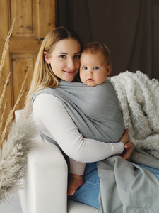 Grey Gray Moonstone Baby Wrap – 4.6 m | for newborns and infants