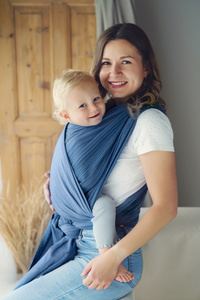 Bamboo Celestine Baby Wrap 4,2 m | Breathable bamboo baby wrap for summer