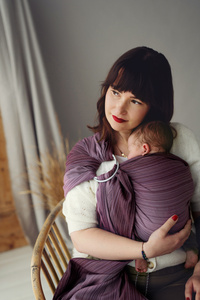 Soft ring sling – Bamboo Rubellite size M DEMO