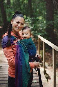 Ring sling Bamboo Misty Zircon - size S (1,7m) /2nd class