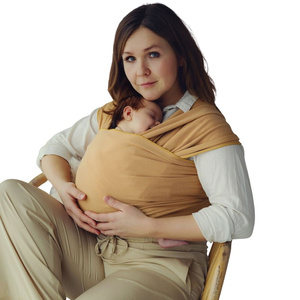 Stretchy Baby Wrap Honey Sun – Soft yellow baby sling from birth