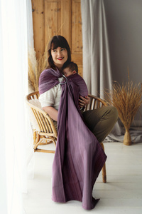 Soft ring sling – Bamboo Rubellite size m