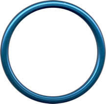 Blue aluminium rings for baby slings, size L