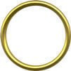 Gold aluminium rings for baby slings, size S