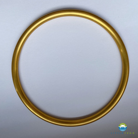 Gold Hand Buffed aluminium rings for baby slings, size XL