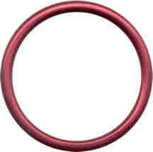 Red aluminium rings for baby slings, size M