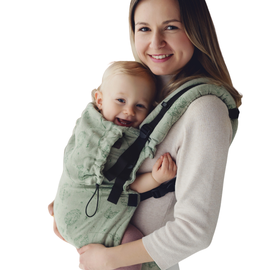 Linen Baby Carrier Prime Flow Lightness, Green Dandelion