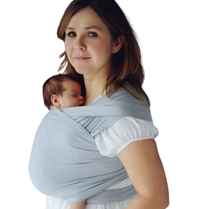 Stretchy Baby Wrap Misty Grey/2nd class – Light grey cotton baby sling for newborns